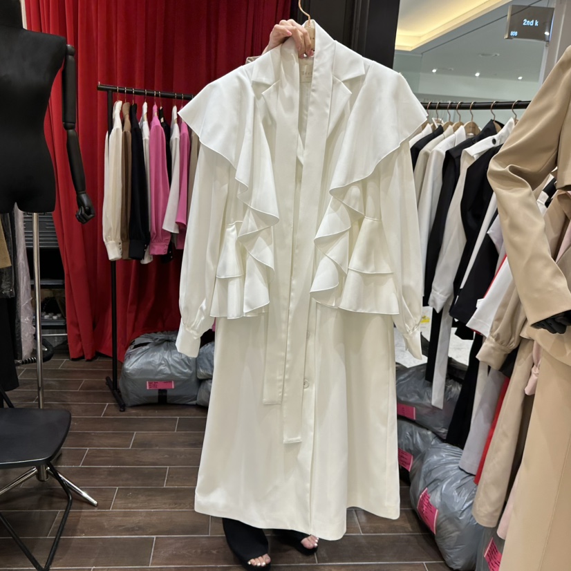 HERISH-HAUTE東大門代購女士新品熱賣人氣長款風衣含腰帶HERISH-HAUTE長款風衣圖色1