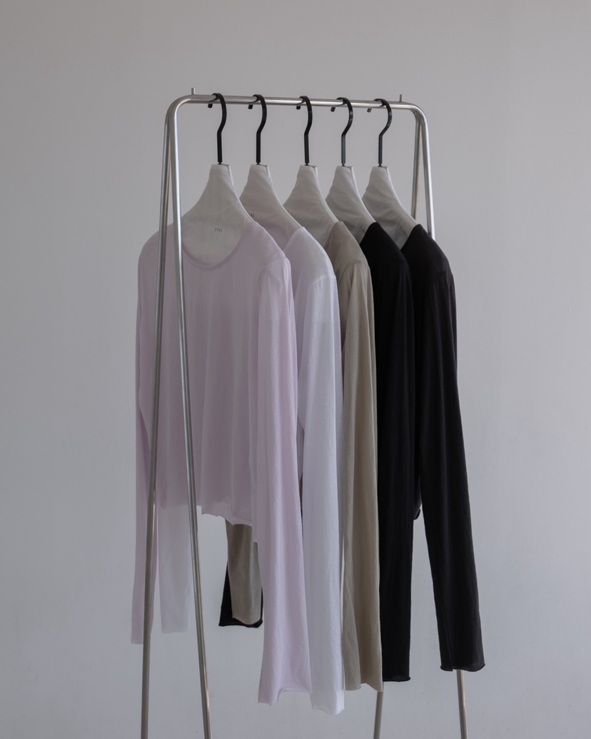 HONG-P東大門直郵女士新款人氣真品推薦長袖T恤透明棉質HONG-P長袖T恤