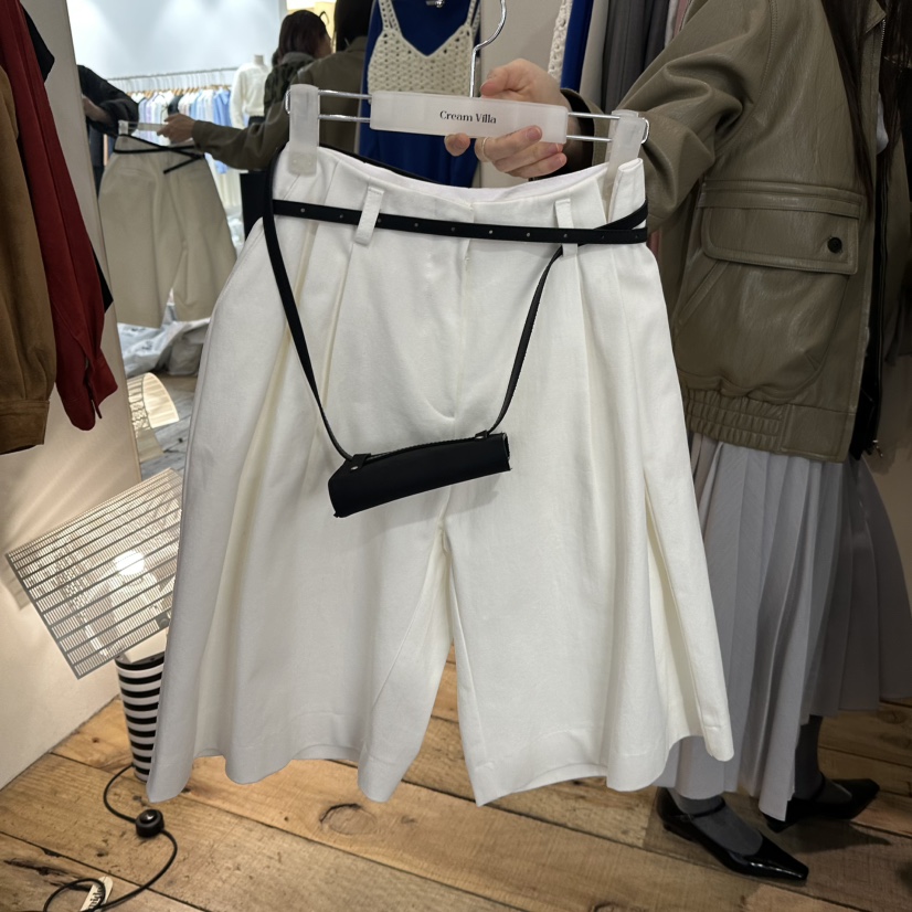 CREAM VILLA東大門直郵女裝新品時尚短褲不含腰帶CREAMVILLA短褲圖色1