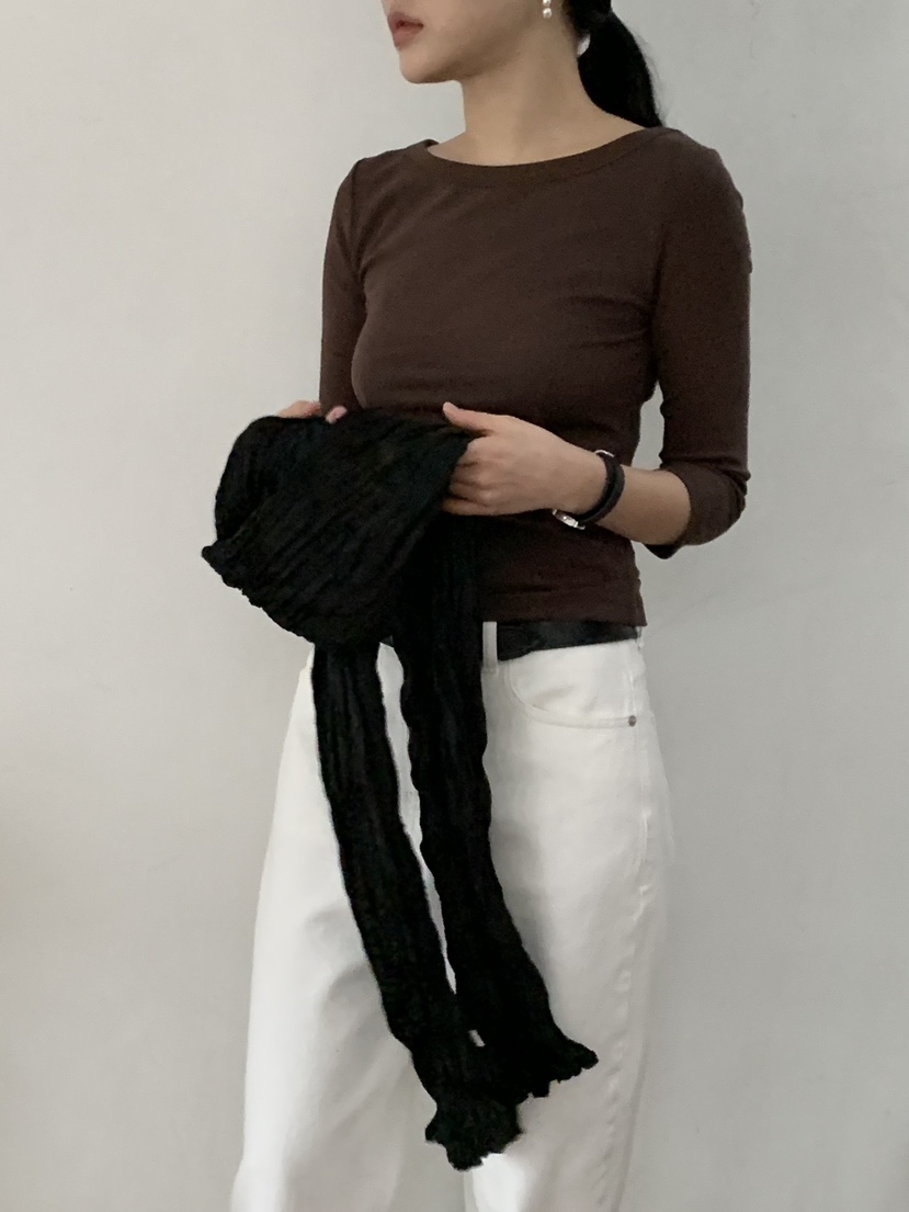 REGULARLY/PLACOR東大門直郵女士新品人氣休閑T恤船領絲綢REGULARLY/PLACORT恤