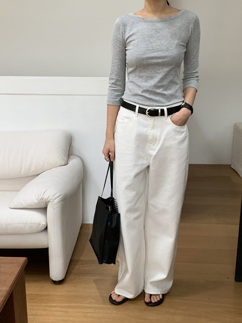 REGULARLY/PLACOR東大門直郵女士新品人氣休閑T恤船領絲綢REGULARLY/PLACORT恤