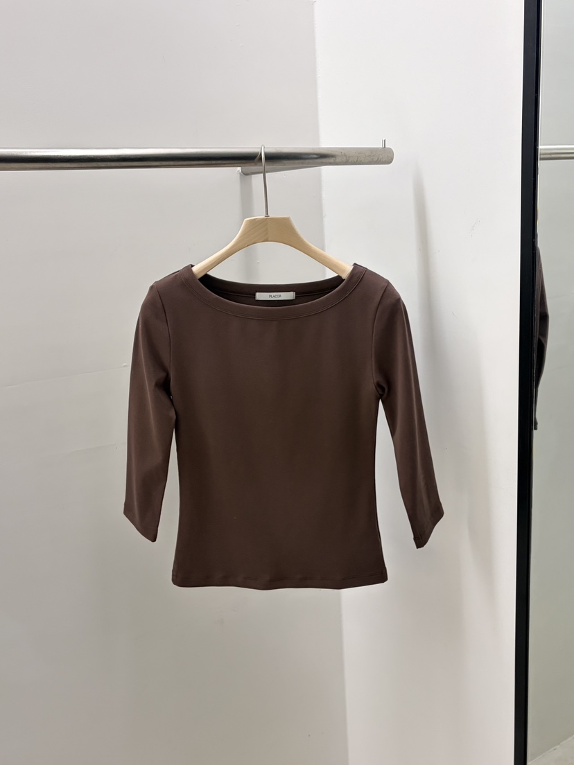 REGULARLY/PLACOR東大門直郵女士新品人氣休閑T恤船領絲綢REGULARLY/PLACORT恤圖色3