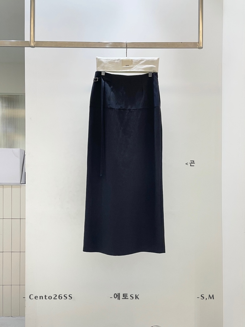 CENTO韓國直郵女裝新款26春夏職業真品休閑推薦人氣熱賣長裙CENTO長裙圖色3深藍色