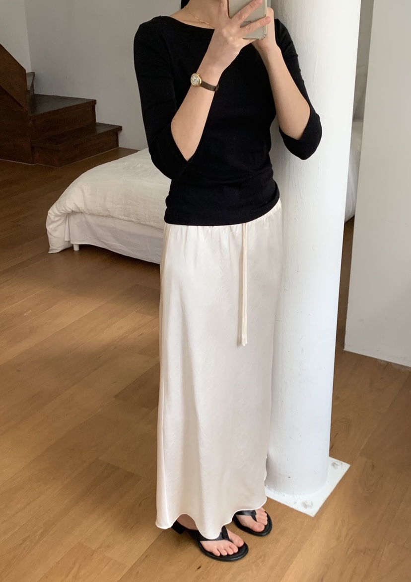 REGULARLY/PLACOR東大門直郵女士新品職業時尚熱賣長裙緞面REGULARLY/PLACOR長裙