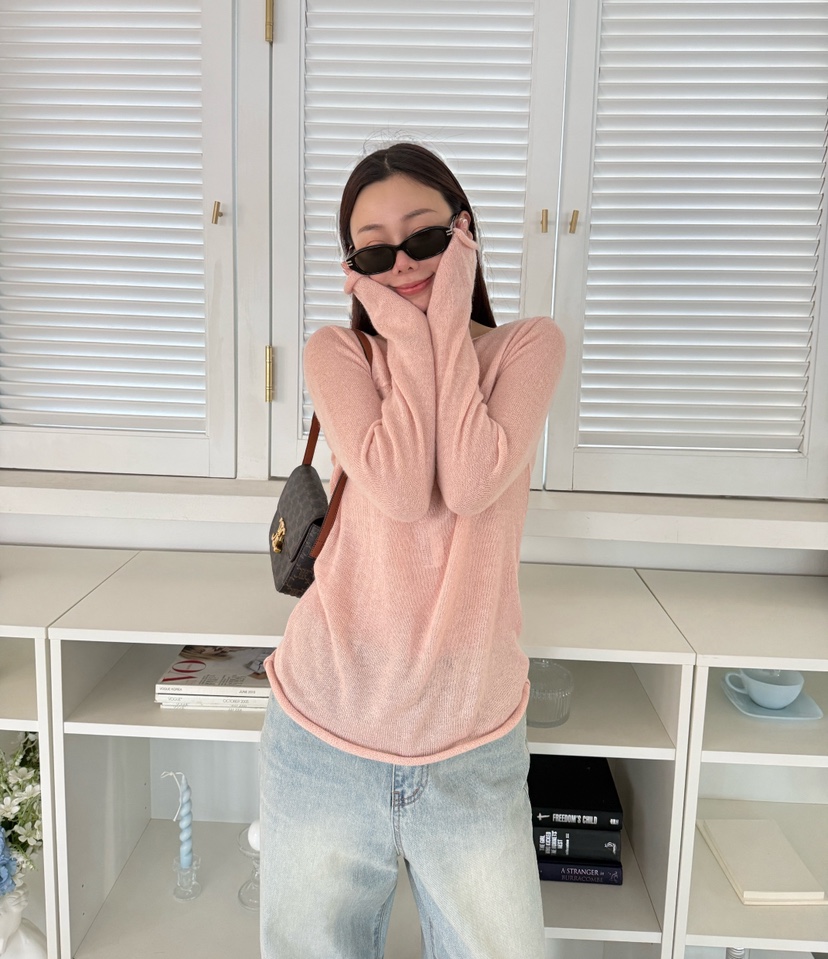 LUMIPLE韓國直郵女士新品熱賣人氣休閑26春夏時尚真品針織衫LUMIPLE針織衫