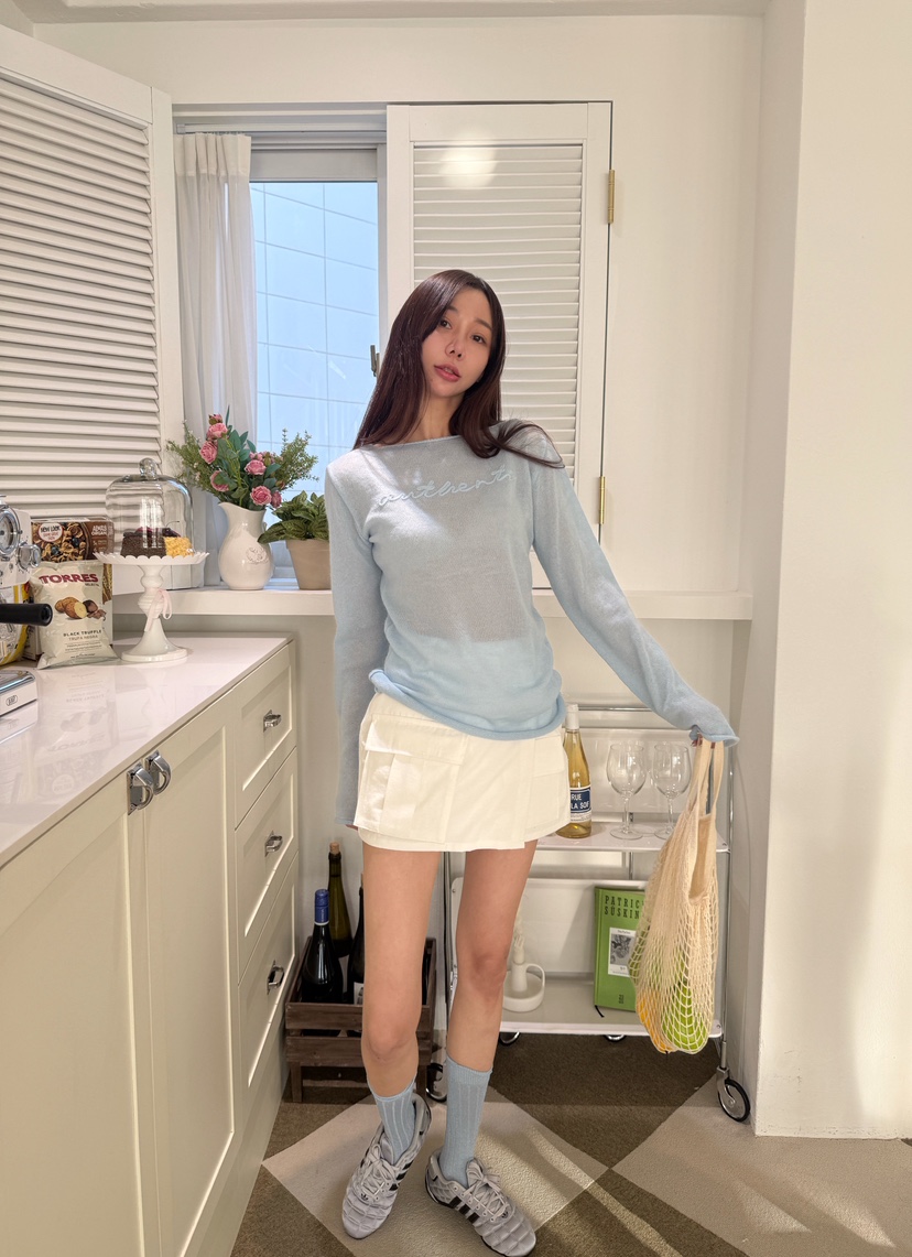 LUMIPLE韓國直郵女士新品熱賣人氣休閑26春夏時尚真品針織衫LUMIPLE針織衫