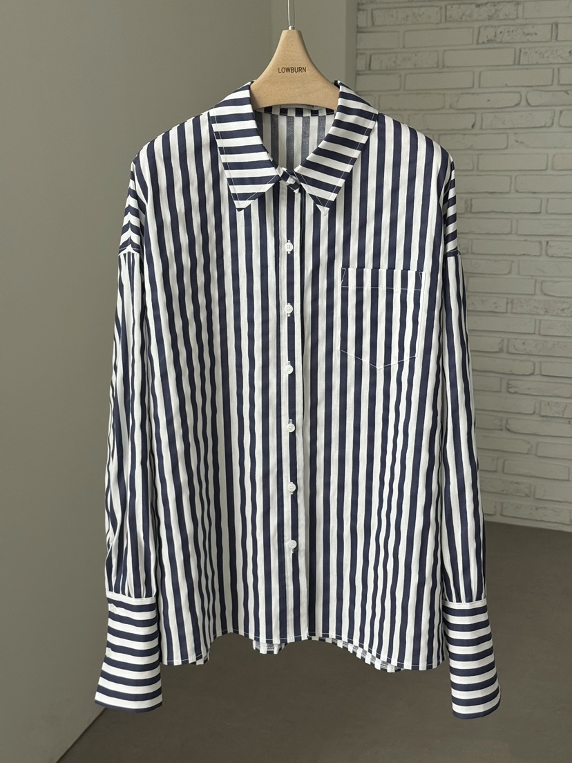 LOWBURN東大門實拍女士新款人氣真品熱賣職業時尚襯衫蕾絲衫LOWBURN襯衫/蕾絲衫圖色4深藍色