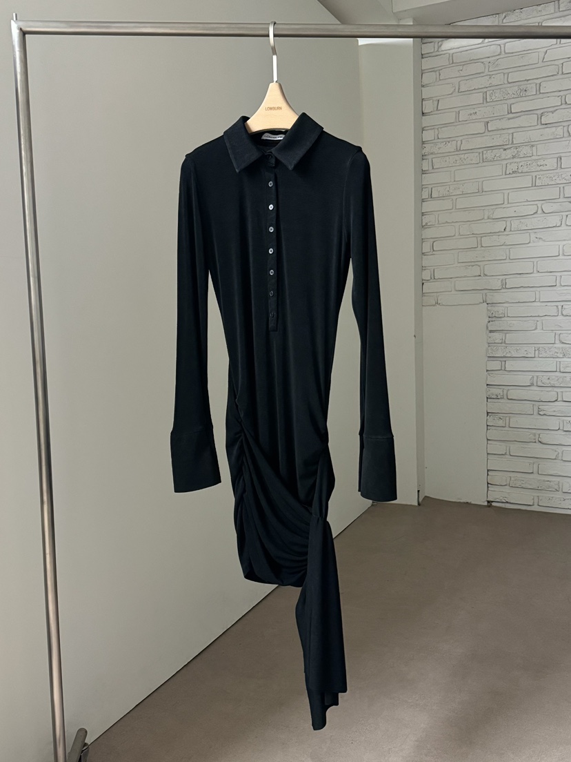 LOWBURN東大門實拍女裝新款時尚26春夏職業休閑推薦連衣裙LOWBURN連衣裙圖色2黑色
