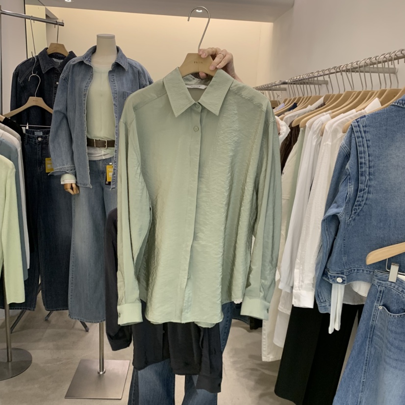 PHILO韓國直郵女士新款人氣熱賣真品時尚推薦襯衫蕾絲衫纖維PHILO襯衫/蕾絲衫圖色2