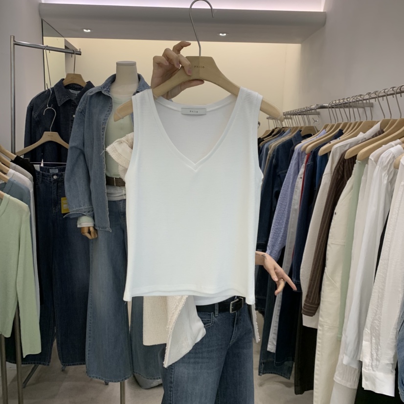 PHILO東大門實拍女士新品時尚職業人氣真品推薦熱賣吊帶背心PHILO吊帶/背心圖色2