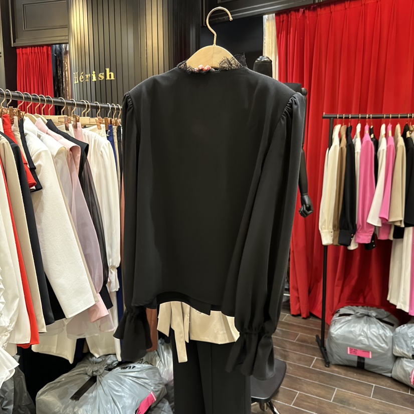 HERISH-HAUTE韓國代購女士新品熱賣時尚真品職業襯衫蕾絲衫HERISH-HAUTE襯衫/蕾絲衫