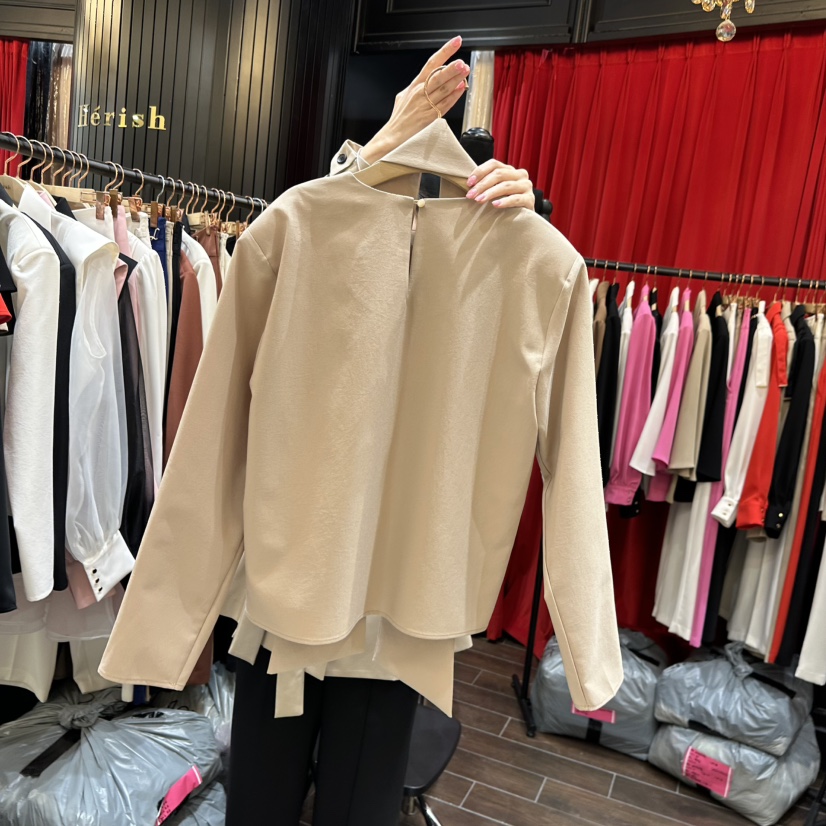 HERISH-HAUTE韓國代購女士新款時尚真品襯衫蕾絲衫含圍巾HERISH-HAUTE襯衫/蕾絲衫