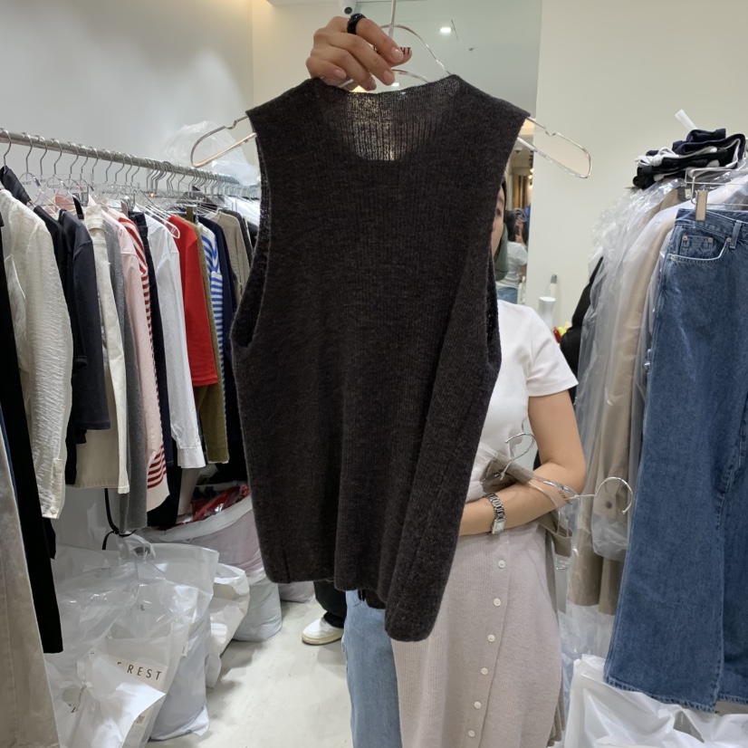 THE REST韓國直郵女裝新品推薦熱賣真品休閑26春夏職業馬甲THE REST/UNNOEUD馬甲