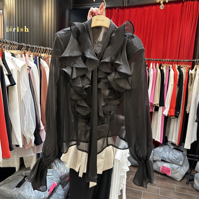 HERISH-HAUTE東大門實拍女士新款職業時尚熱賣襯衫蕾絲衫HERISH-HAUTE襯衫/蕾絲衫圖色2