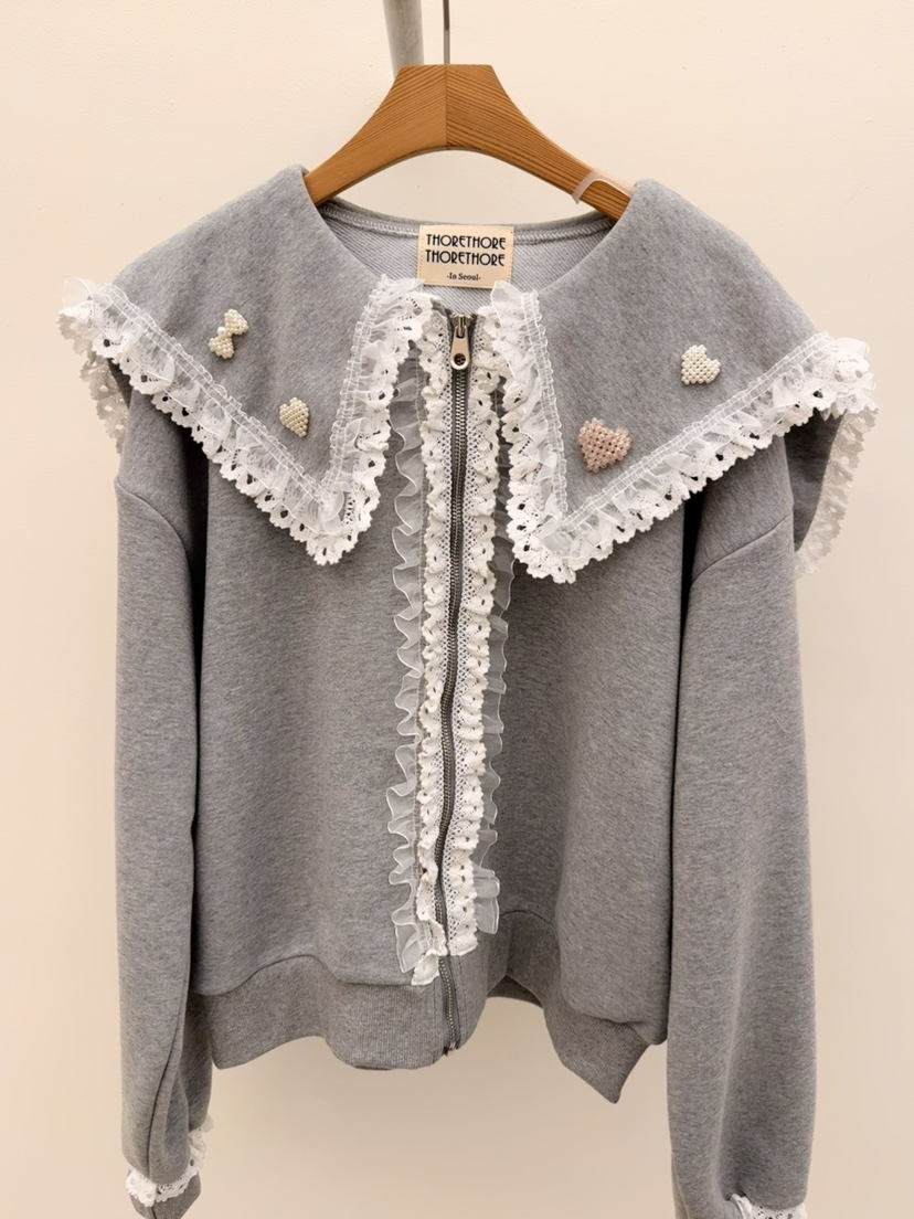 THORE東大門直郵女裝新款26春夏職業時尚人氣真品夾克拉鏈THORE夾克圖色1