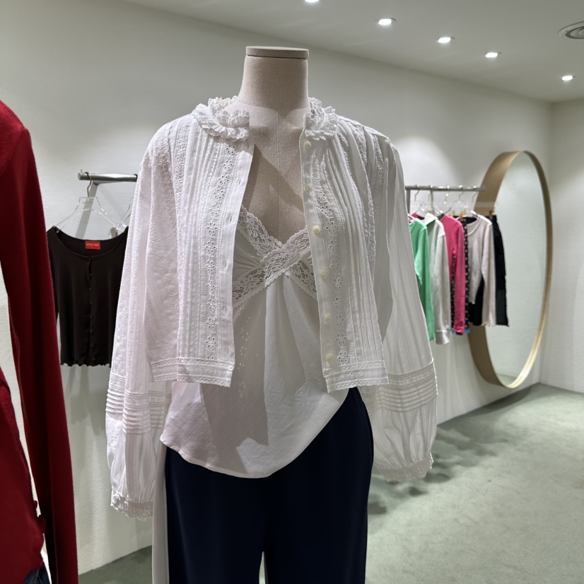 JERRY HALL-P韓國代購女士新款時尚推薦襯衫蕾絲衫蕾絲JERRY HALL襯衫/蕾絲衫圖色1