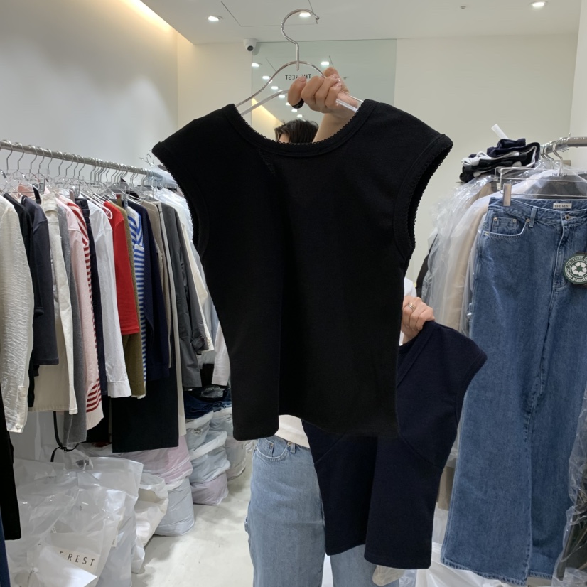 THE REST韓國代購女裝新品26春夏休閑職業人氣吊帶背心V領THE REST/UNNOEUD吊帶/背心