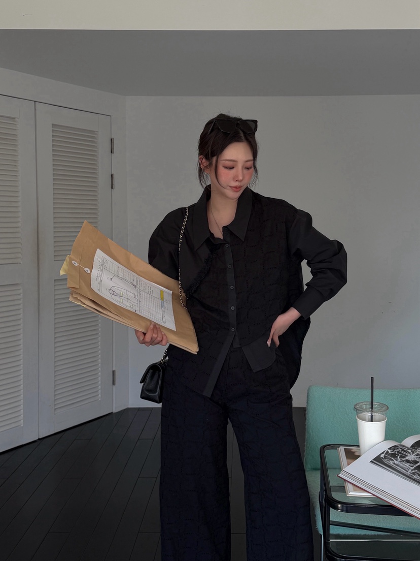 81 MARKET-L韓國代購女士新品真品時尚休閑職業襯衫蕾絲衫81 MARKET-L襯衫/蕾絲衫