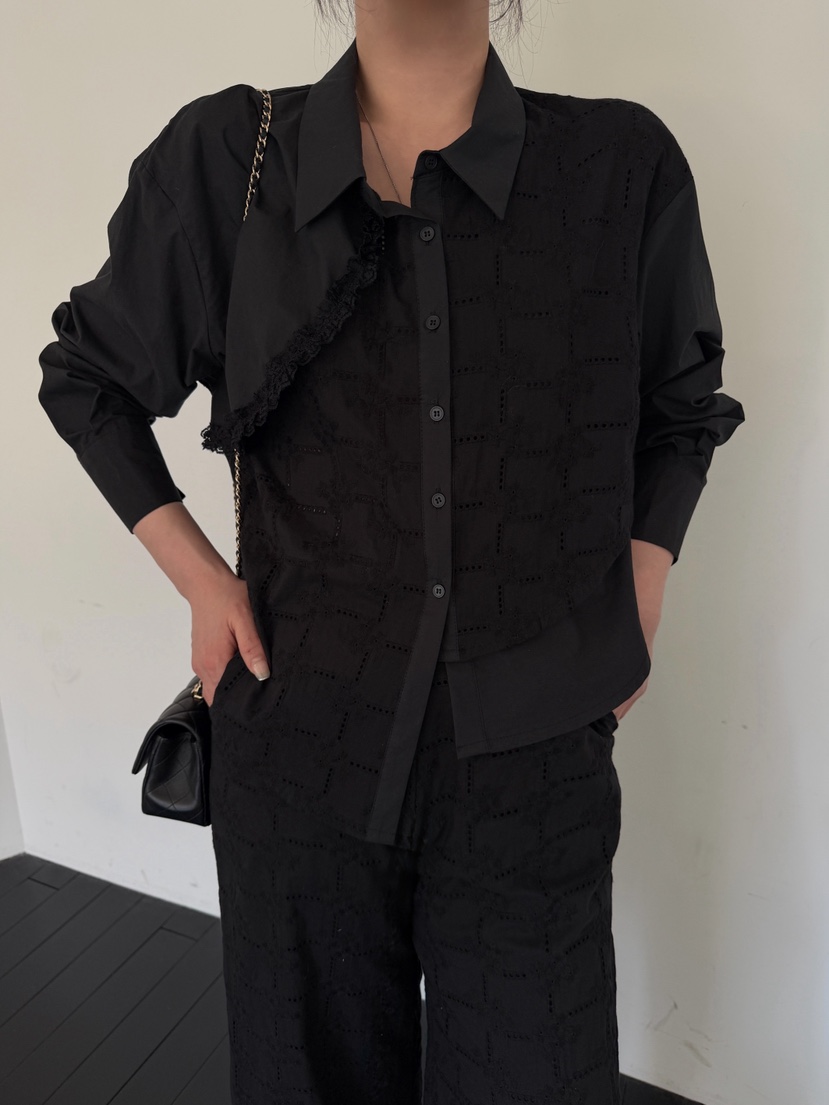 81 MARKET-L韓國代購女士新品真品時尚休閑職業襯衫蕾絲衫81 MARKET-L襯衫/蕾絲衫