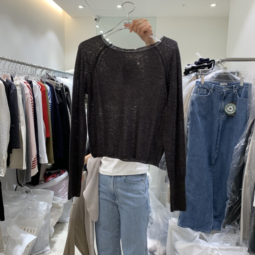 THE REST韓國直郵女士新款休閑時尚推薦人氣職業針織衫船領THE REST/UNNOEUD針織衫圖色2