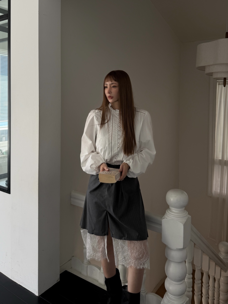 81 MARKET-L東大門代購女士新款時尚休閑職業襯衫蕾絲衫81 MARKET-L襯衫/蕾絲衫