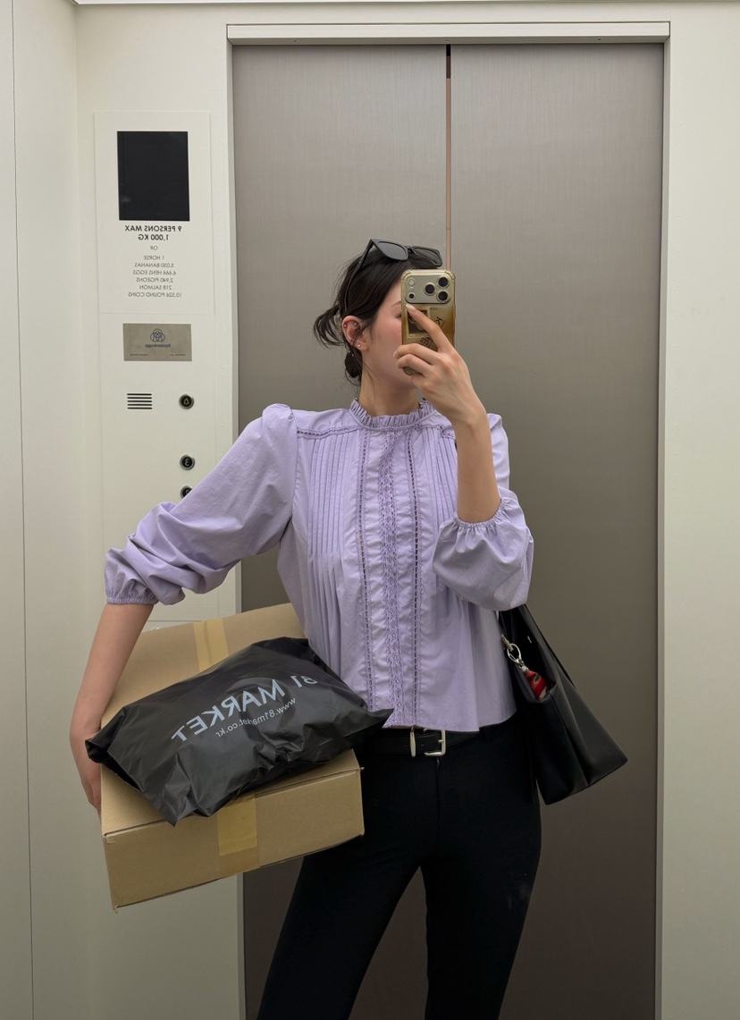 81 MARKET-L東大門代購女士新款時尚休閑職業襯衫蕾絲衫81 MARKET-L襯衫/蕾絲衫