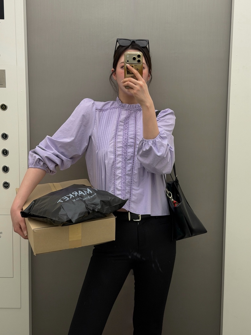 81 MARKET-L東大門代購女士新款時尚休閑職業襯衫蕾絲衫81 MARKET-L襯衫/蕾絲衫