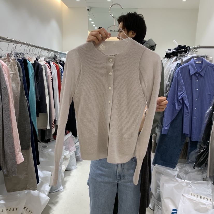 THE REST韓國代購女裝新品人氣熱賣職業時尚推薦針織衫套裝THE REST/UNNOEUD針織衫圖色2