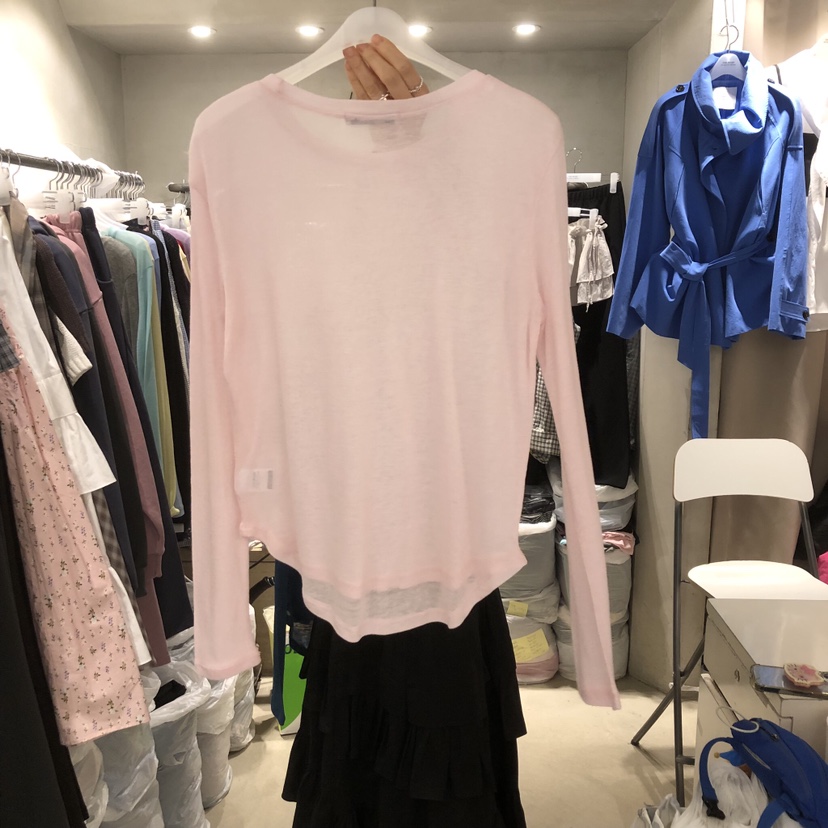 LOGROAD韓國代購女士新品休閑時尚熱賣職業推薦26春夏長袖T恤LOG ROAD長袖T恤