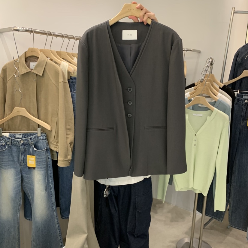 PHILO韓國直郵女裝新款推薦職業休閑真品時尚26春夏熱賣夾克PHILO夾克圖色2
