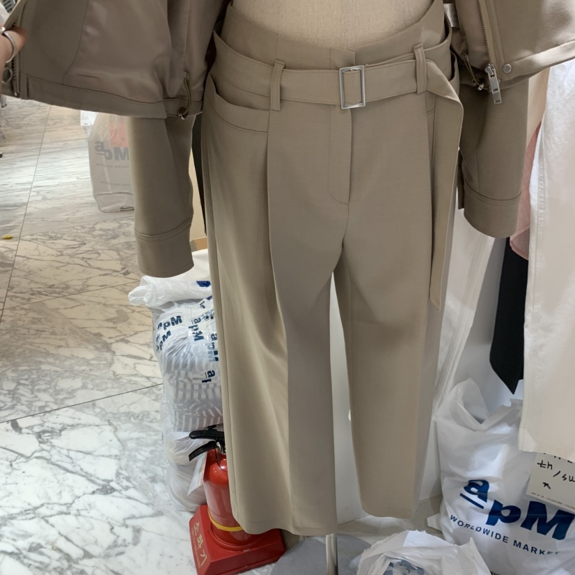 THE REST韓國直郵女士新品26春夏推薦職業人氣休閑褲含腰帶THE REST/UNNOEUD休閑褲圖色1