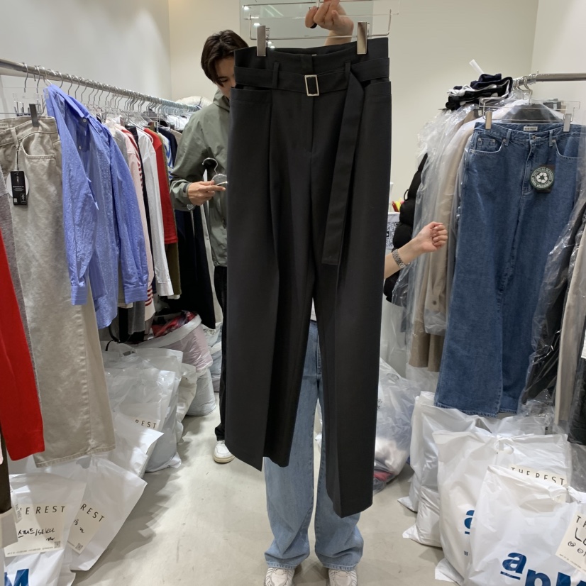 THE REST韓國直郵女士新品26春夏推薦職業人氣休閑褲含腰帶THE REST/UNNOEUD休閑褲圖色2