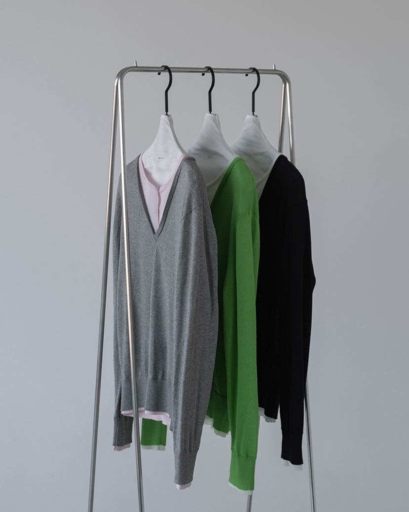 HONG-P韓國直郵女裝新品休閑職業26春夏熱賣推薦針織衫雙領HONG-P針織衫