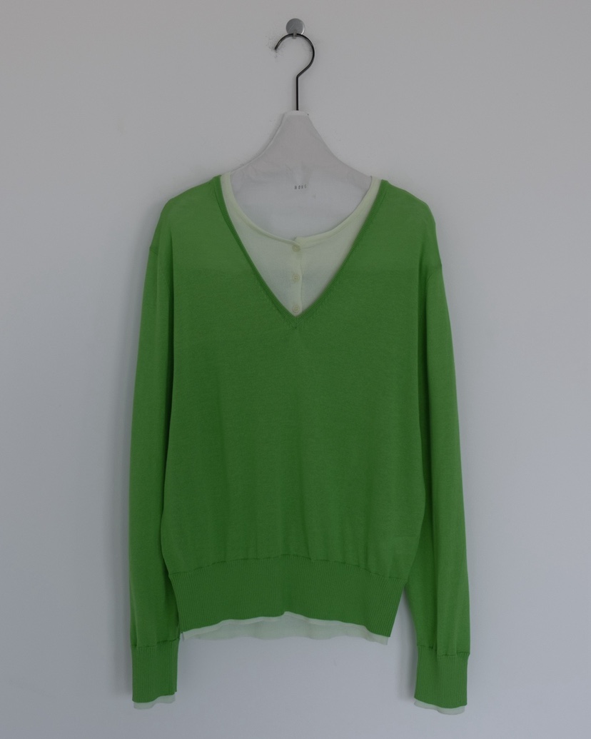 HONG-P韓國直郵女裝新品休閑職業26春夏熱賣推薦針織衫雙領HONG-P針織衫圖色2