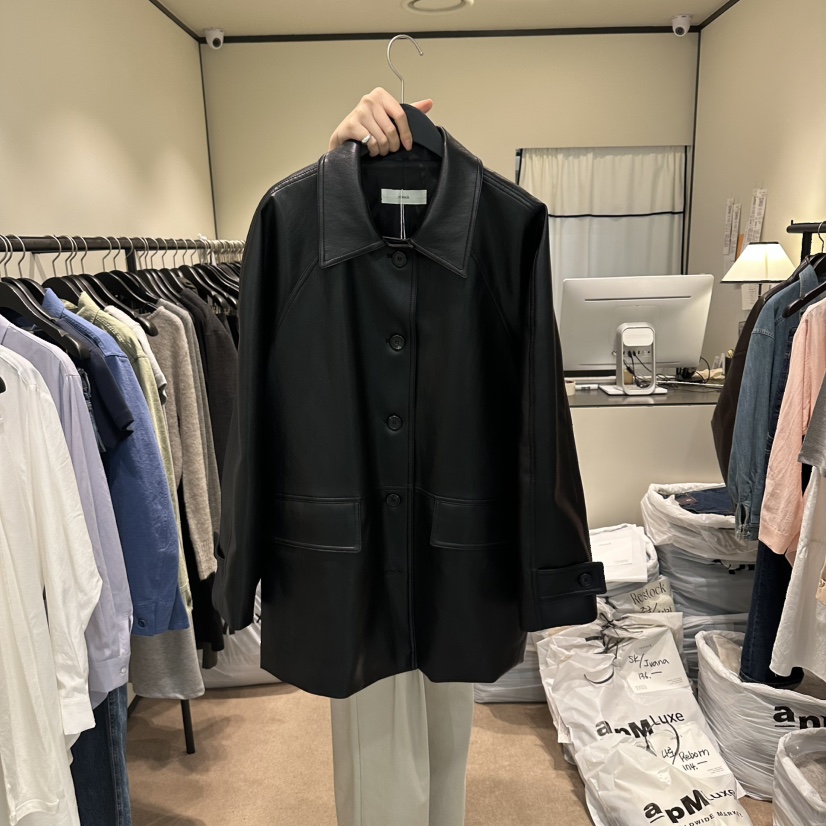 RE STOCK韓國直郵女士新品推薦熱賣休閑職業人氣夾克插肩袖RE STOCK夾克圖色2