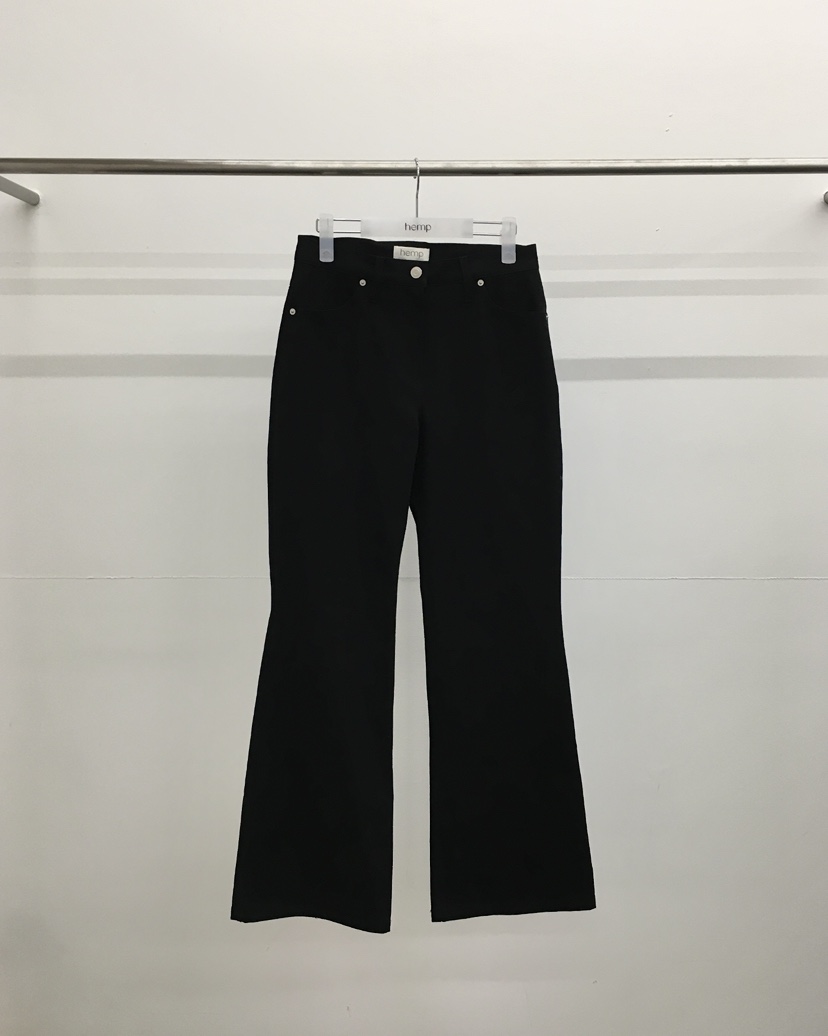 HEMP-P韓國直郵女裝新款真品人氣熱賣推薦休閑褲喇叭棉質hemp休閑褲圖色2黑色