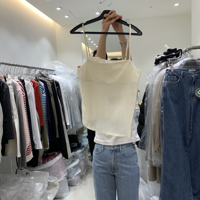 THE REST東大門實拍女士新品時尚熱賣真品26春夏吊帶背心蕾絲THE REST/UNNOEUD吊帶/背心圖色3