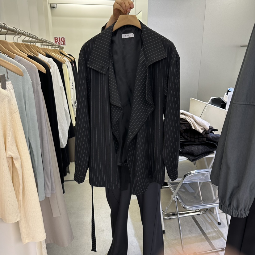 AMON東大門代購女士新品26春夏職業熱賣真品推薦夾克含腰帶AMON夾克圖色2