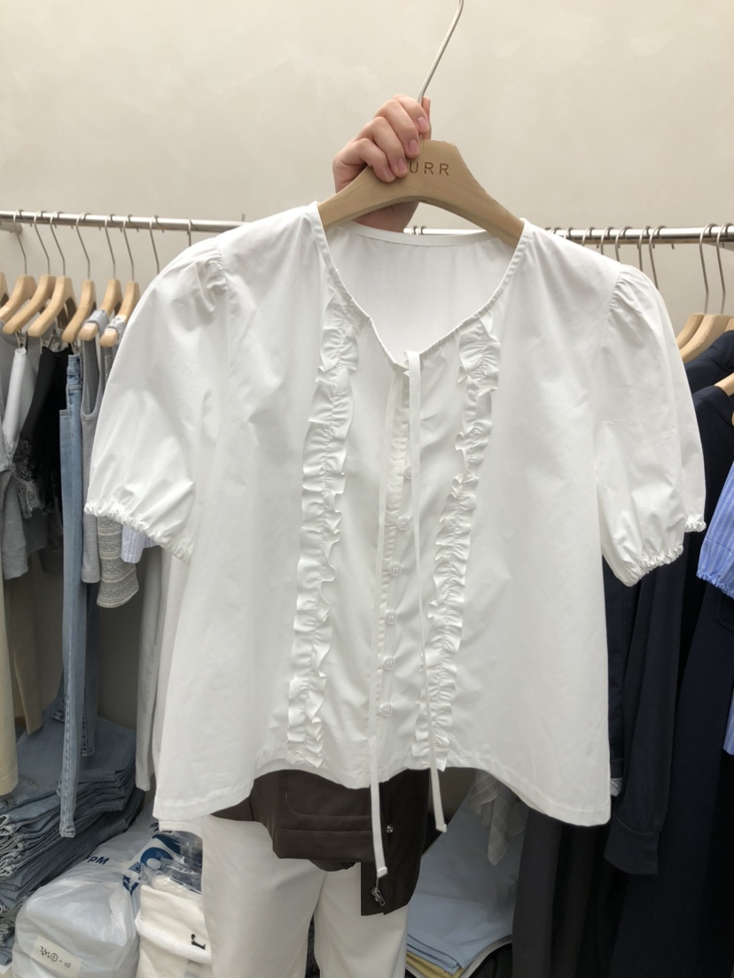 MURR韓國直郵女裝新品時尚26春夏人氣真品推薦襯衫蕾絲衫MURR襯衫/蕾絲衫圖色2