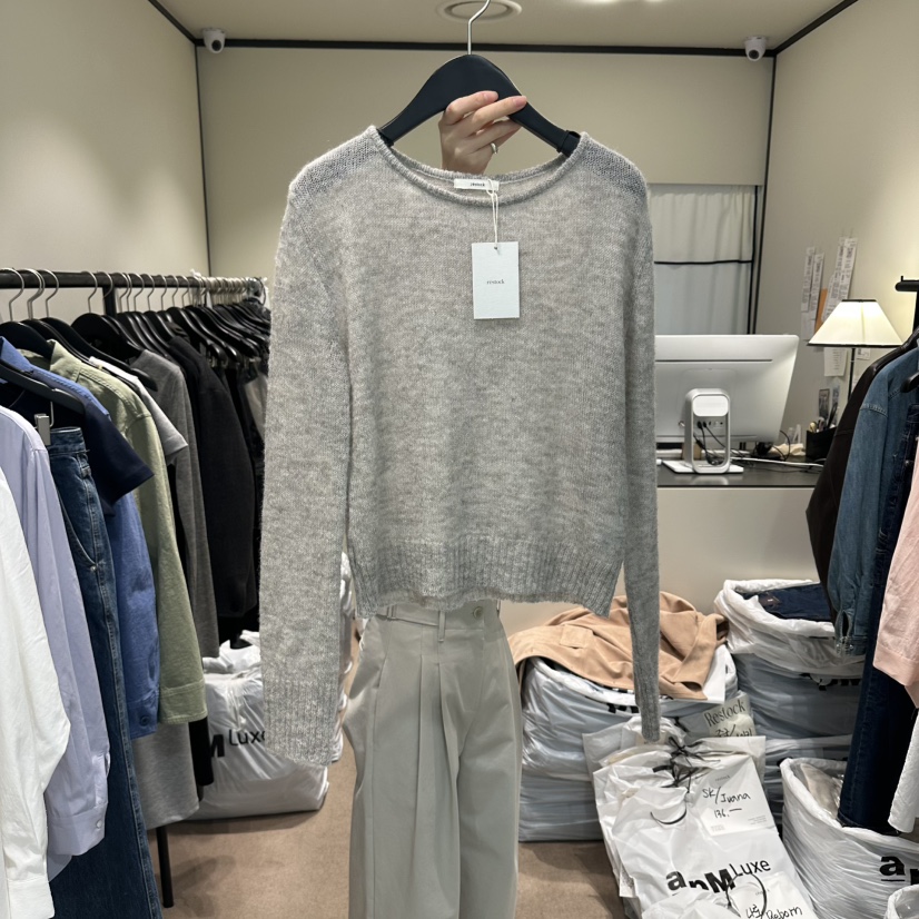 RE STOCK東大門代購女士新款26春夏職業人氣休閑真品針織衫RE STOCK針織衫圖色2