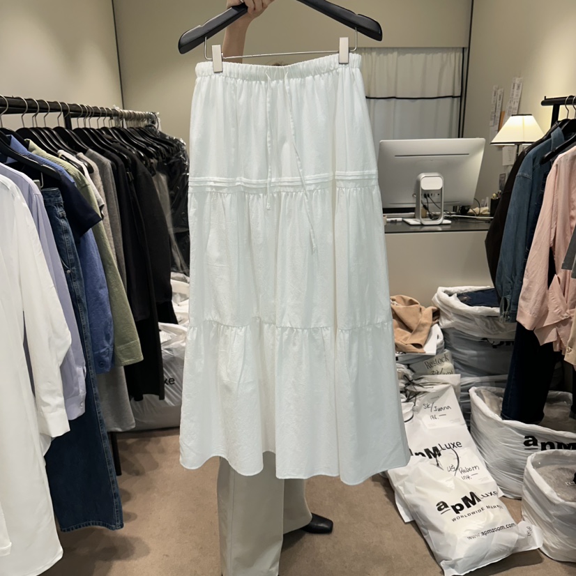 RE STOCK東大門實拍女士新款熱賣真品推薦職業時尚休閑長裙RE STOCK長裙圖色1