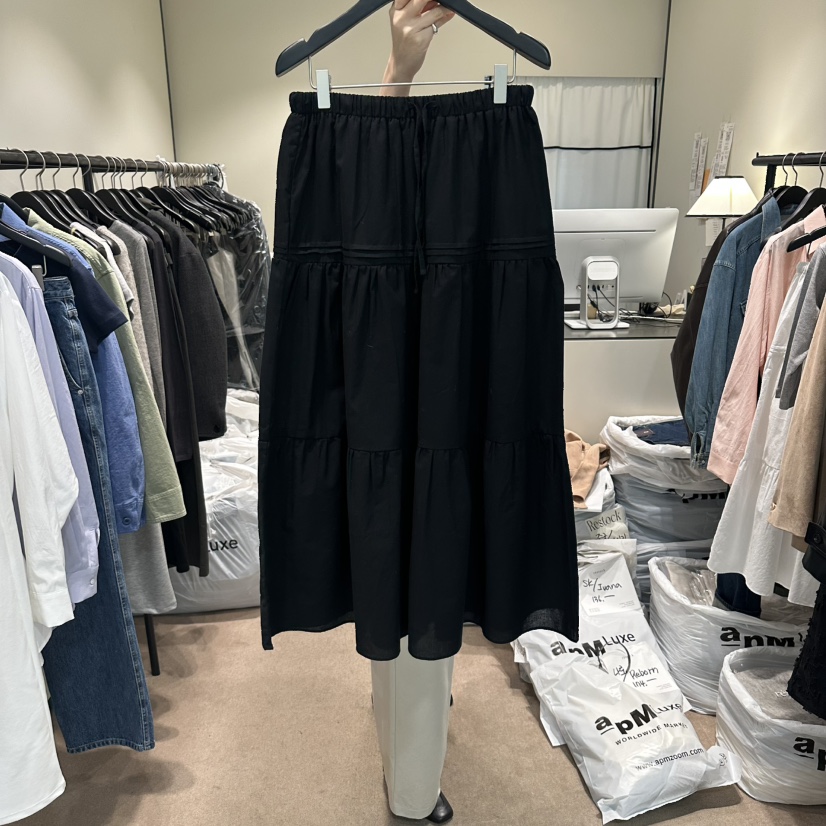 RE STOCK東大門實拍女士新款熱賣真品推薦職業時尚休閑長裙RE STOCK長裙圖色2