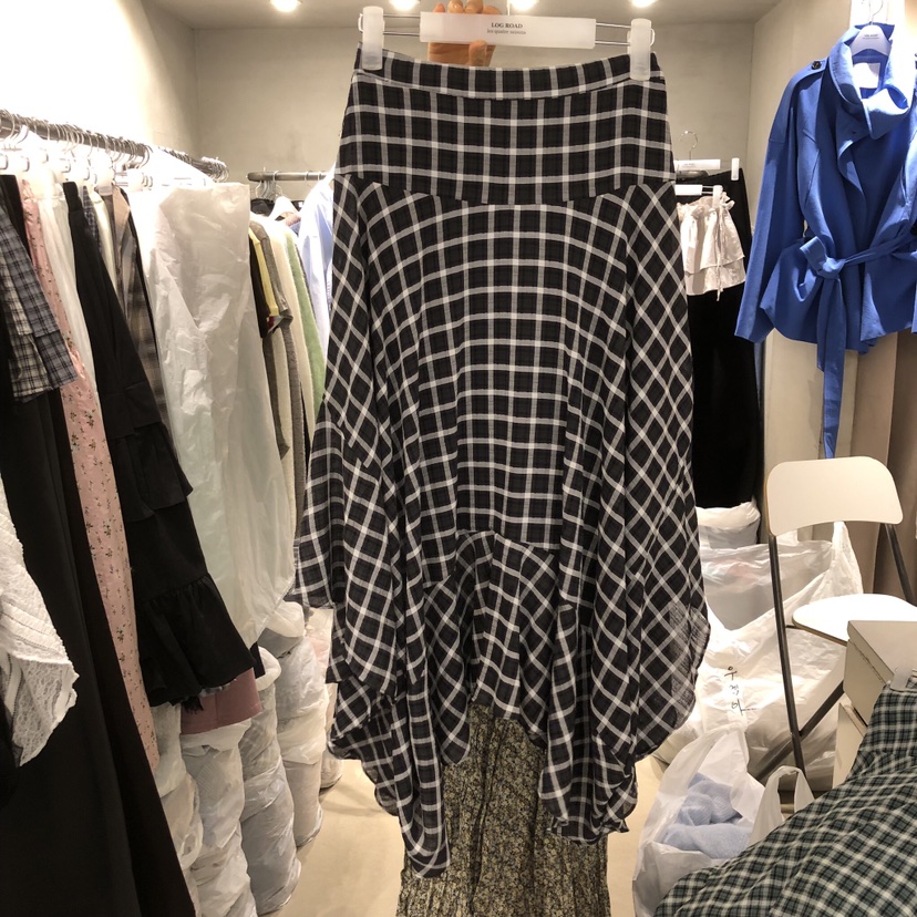 LOGROAD東大門代購女裝新款人氣推薦時尚熱賣休閑職業長裙LOG ROAD長裙圖色2