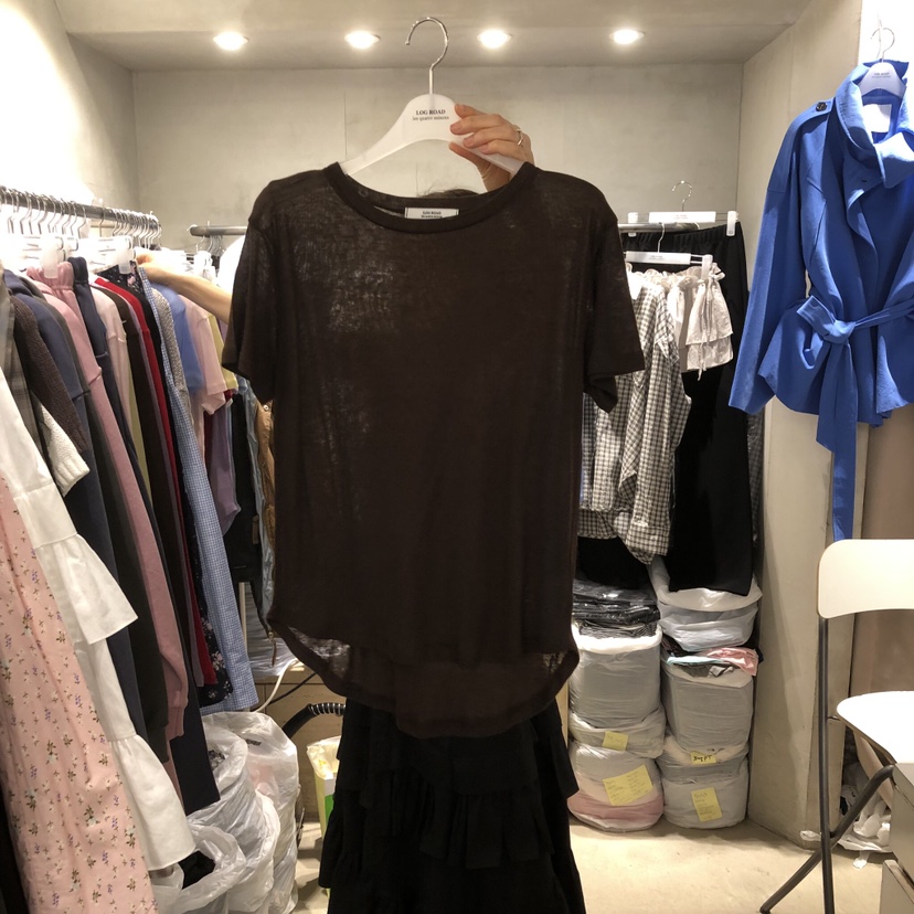 LOGROAD韓國直郵女裝新款人氣休閑時尚推薦26春夏職業T恤LOG ROADT恤圖色1