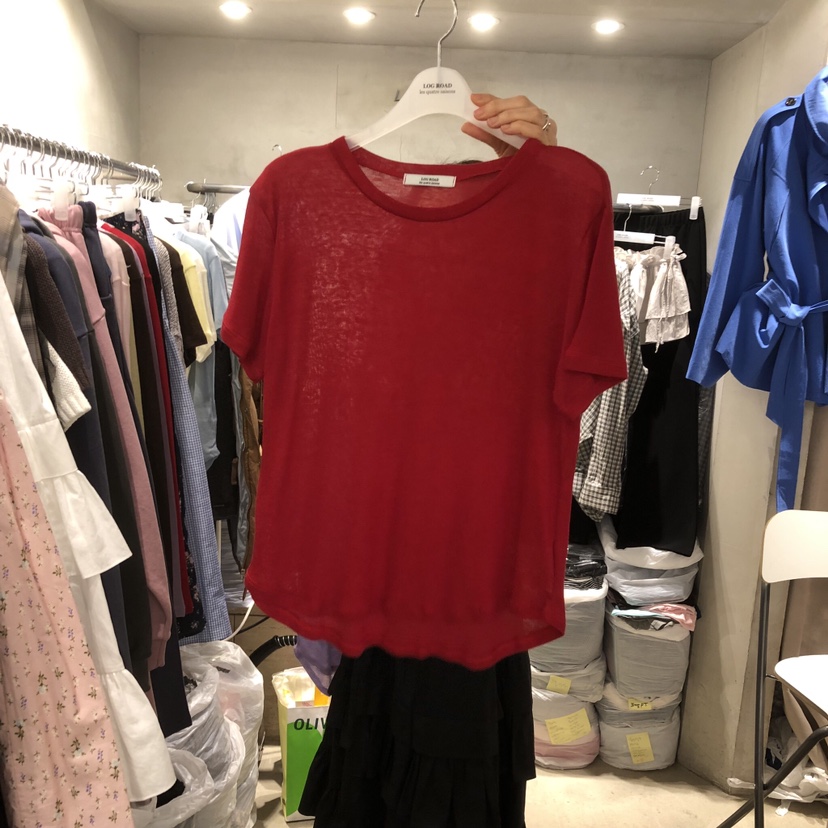 LOGROAD韓國直郵女裝新款人氣休閑時尚推薦26春夏職業T恤LOG ROADT恤圖色7