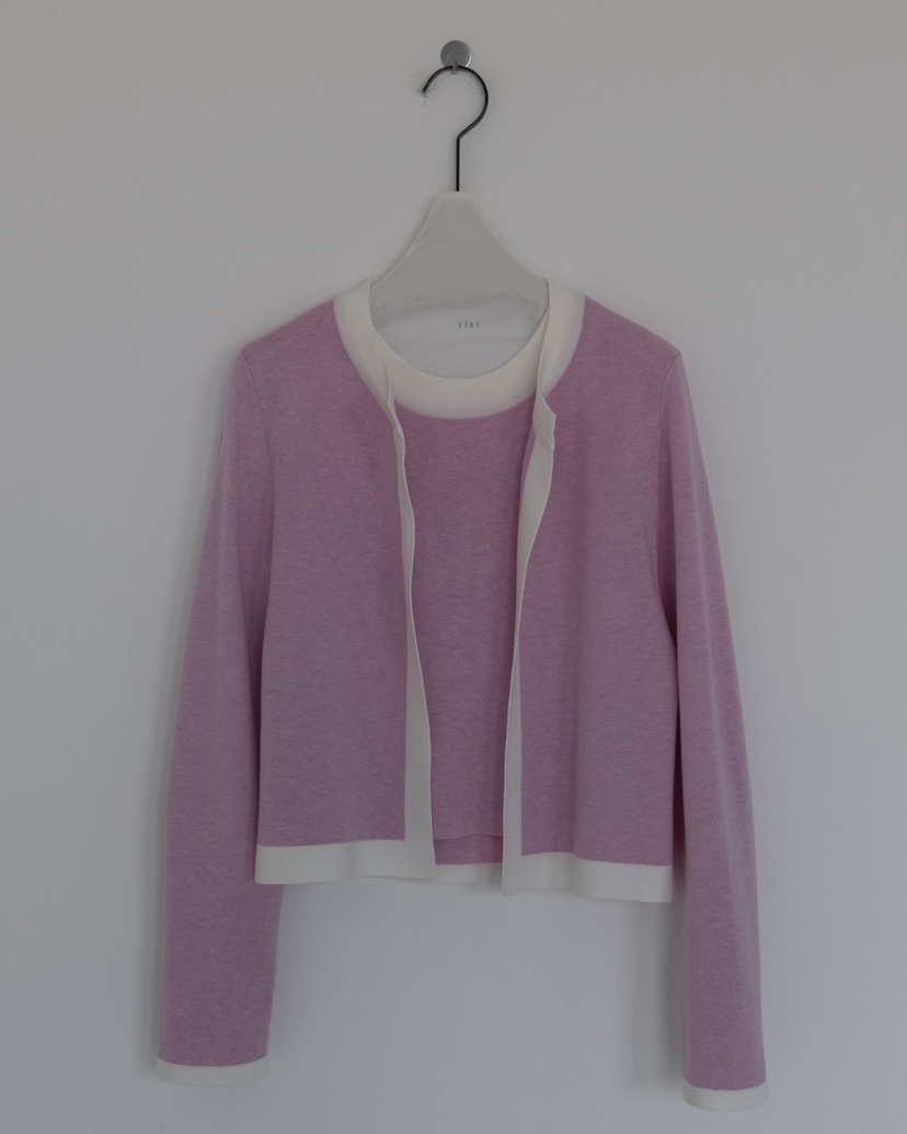 HONG-P韓國直郵女士新品熱賣26春夏真品針織衫不含內搭開衫HONG-P針織衫圖色2