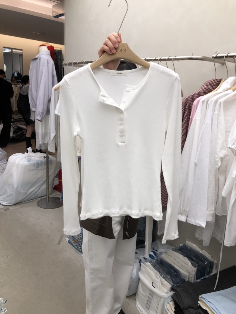 MURR韓國代購女士新品熱賣人氣職業推薦26春夏真品長袖T恤MURR長袖T恤圖色1