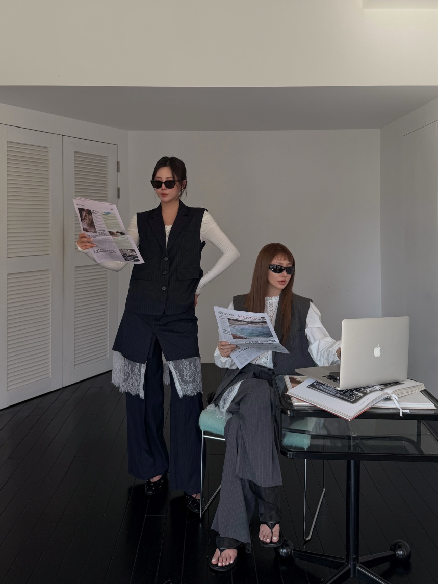 81 MARKET-L韓國代購女士新品真品推薦休閑職業時尚馬甲81 MARKET-L馬甲