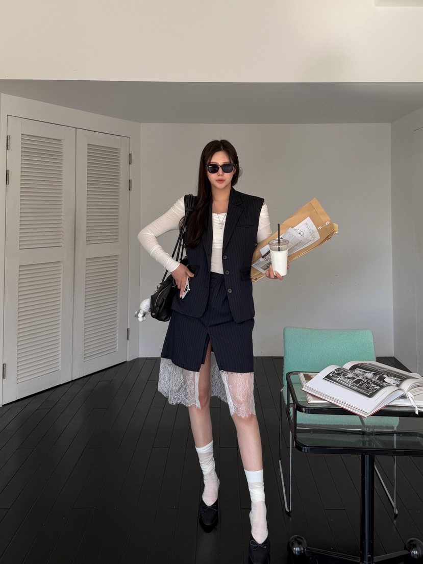 81 MARKET-L韓國代購女士新品真品推薦休閑職業時尚馬甲81 MARKET-L馬甲