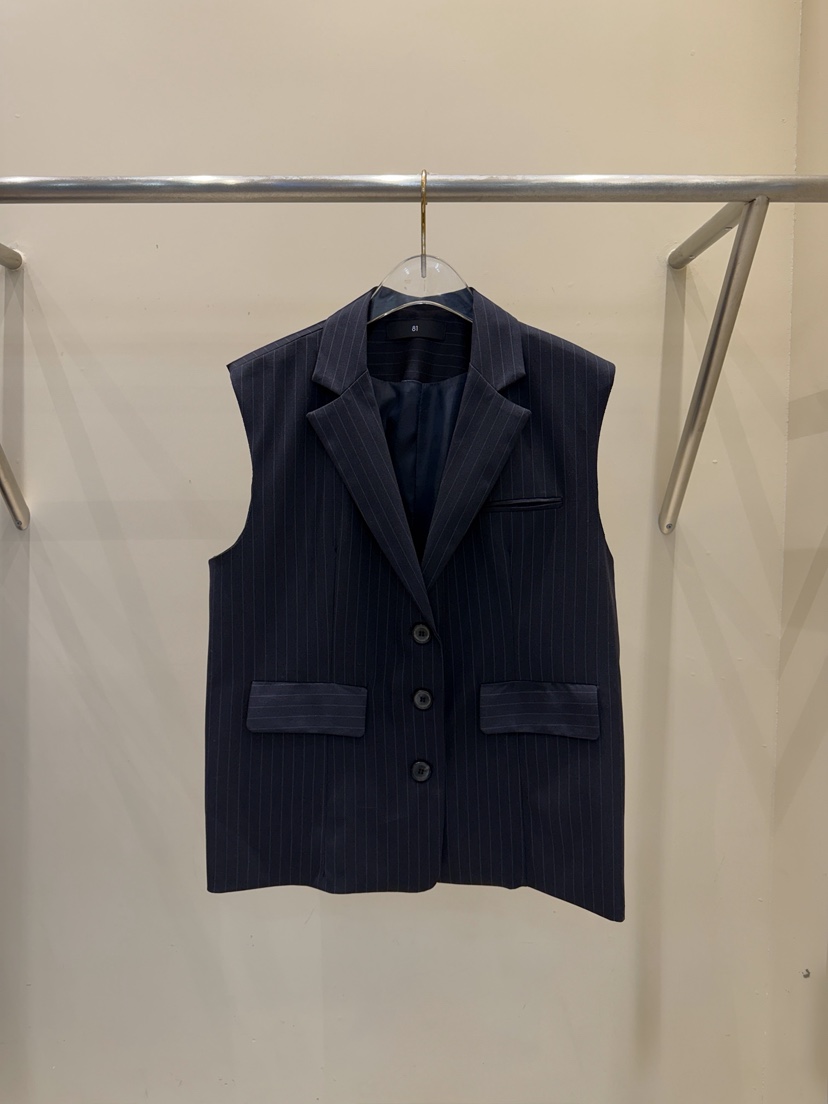 81 MARKET-L韓國代購女士新品真品推薦休閑職業時尚馬甲81 MARKET-L馬甲圖色2深藍色